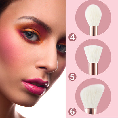 Jessup Makeup Brushes Set 10-25pcs Foundation Powder Eyeshadow Liner Brush Blending Highlighter Brocha Maquillaje RoseGold/Black