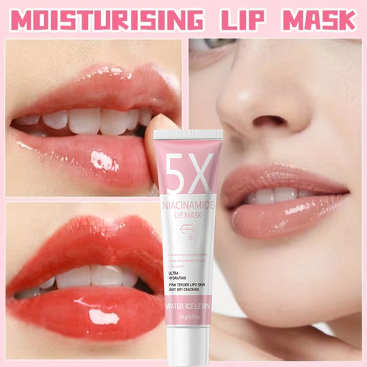 Ultra Lifting Lip Mask. Niacinamide Hydrating Formula. Ergonomic Massage Design. Transparent Gel Texture. Promotes Absorption.
