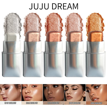 Clear Highlighter Stick Makeup Glitter Highlighter Contour Shimmer Bronzer Shading Natural Stereoscopic Face Body Llluminator