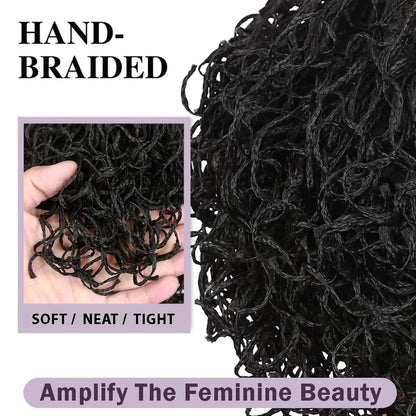Double Full Lace Twist Box Braided Wigs for Black Women Short Curly Braided Bob Wig Synthetic Lace Front Wigs with Baby Hair