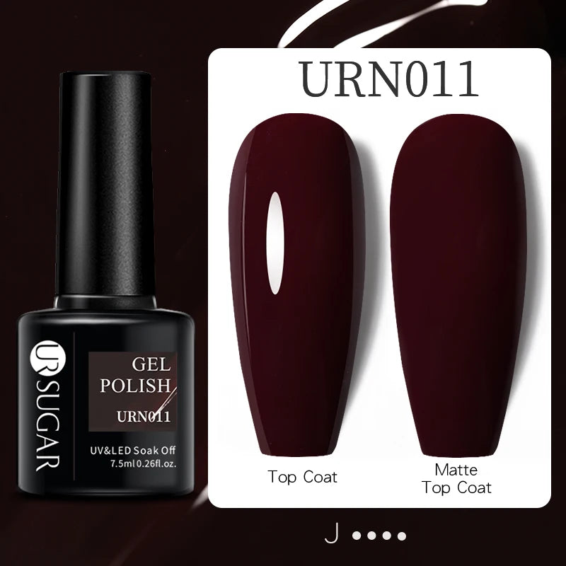 UR SUGAR 7.5ML Blue Black Red Glitter Sequin Color Gel Nail Polish Semi-permanent Varnish For Nail Art Manicure Soak Off UV Gel
