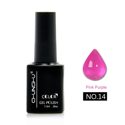 CHUNSHU 7.3ml Glass Gel Nail Polish Crystal Glaze Enamel Lacquer Varnish Soak Off Nails Art Manicure Design Translucent 18Colors