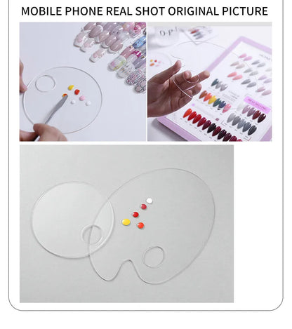 Transparent Acrylic Palette Mixing Rod Makeup Painting Nail Polish Mixed Tools Set