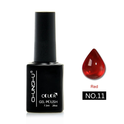 CHUNSHU 7.3ml Glass Gel Nail Polish Crystal Glaze Enamel Lacquer Varnish Soak Off Nails Art Manicure Design Translucent 18Colors