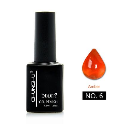 CHUNSHU 7.3ml Glass Gel Nail Polish Crystal Glaze Enamel Lacquer Varnish Soak Off Nails Art Manicure Design Translucent 18Colors