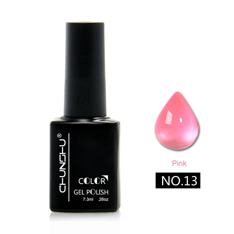 CHUNSHU 7.3ml Glass Gel Nail Polish Crystal Glaze Enamel Lacquer Varnish Soak Off Nails Art Manicure Design Translucent 18Colors