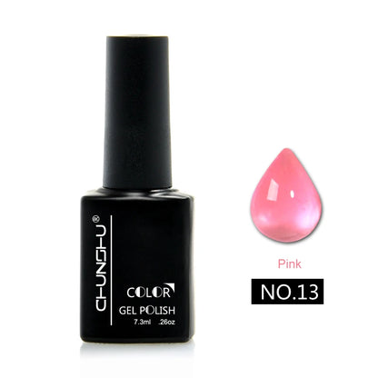 CHUNSHU 7.3ml Glass Gel Nail Polish Crystal Glaze Enamel Lacquer Varnish Soak Off Nails Art Manicure Design Translucent 18Colors