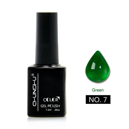 CHUNSHU 7.3ml Glass Gel Nail Polish Crystal Glaze Enamel Lacquer Varnish Soak Off Nails Art Manicure Design Translucent 18Colors