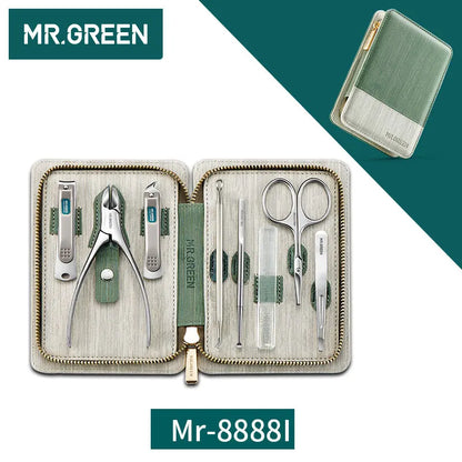 MR.GREEN Manicure Set Pedicure Sets Nail Clipper Stainless Steel Professional Nail Cutter Tools with Travel Case Kit
