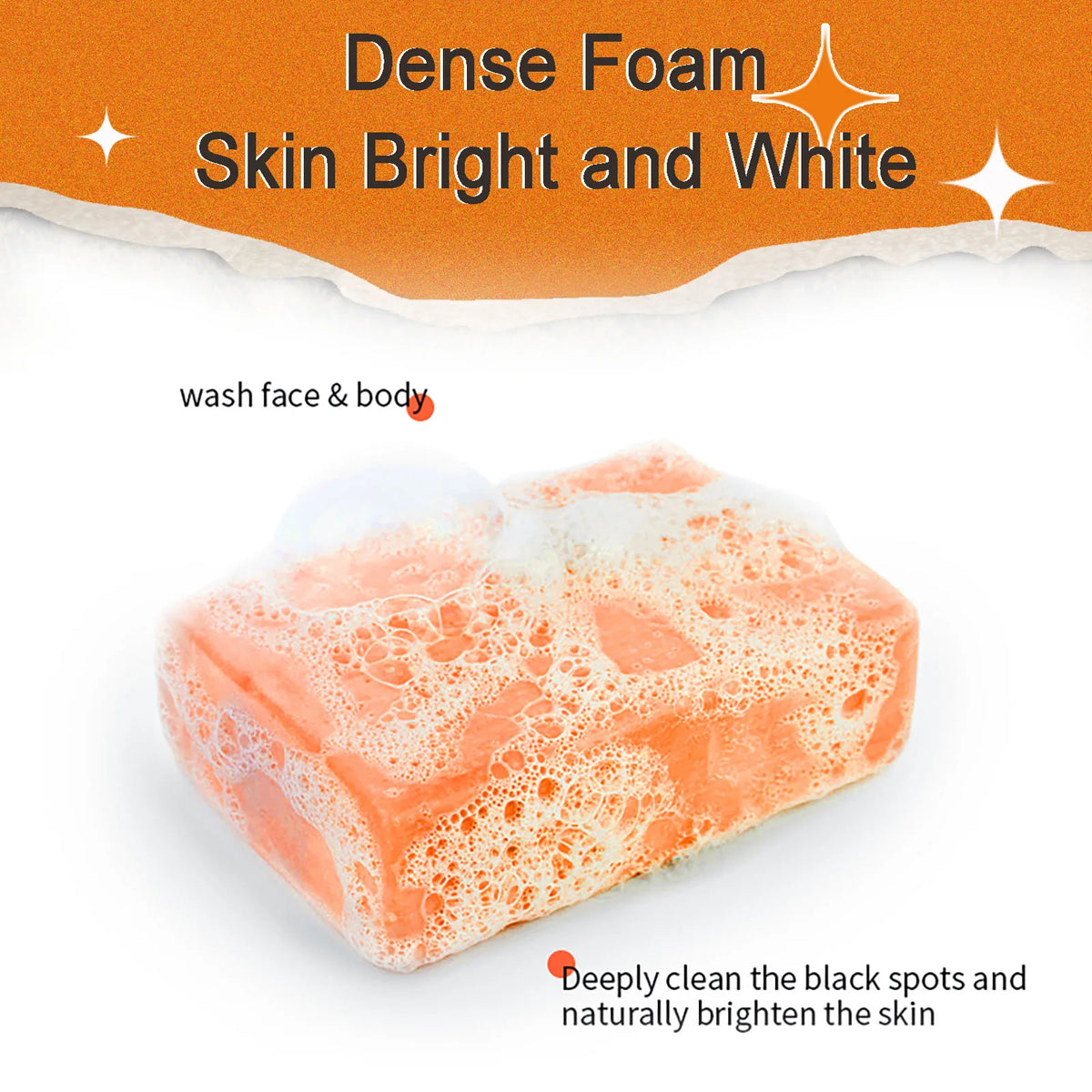 AILKE Skin Whitening Handmade Soap -Organic Papaya Soap For Black Spots, Clean Stains, Improves Dull Skin, Face & Body & Hands