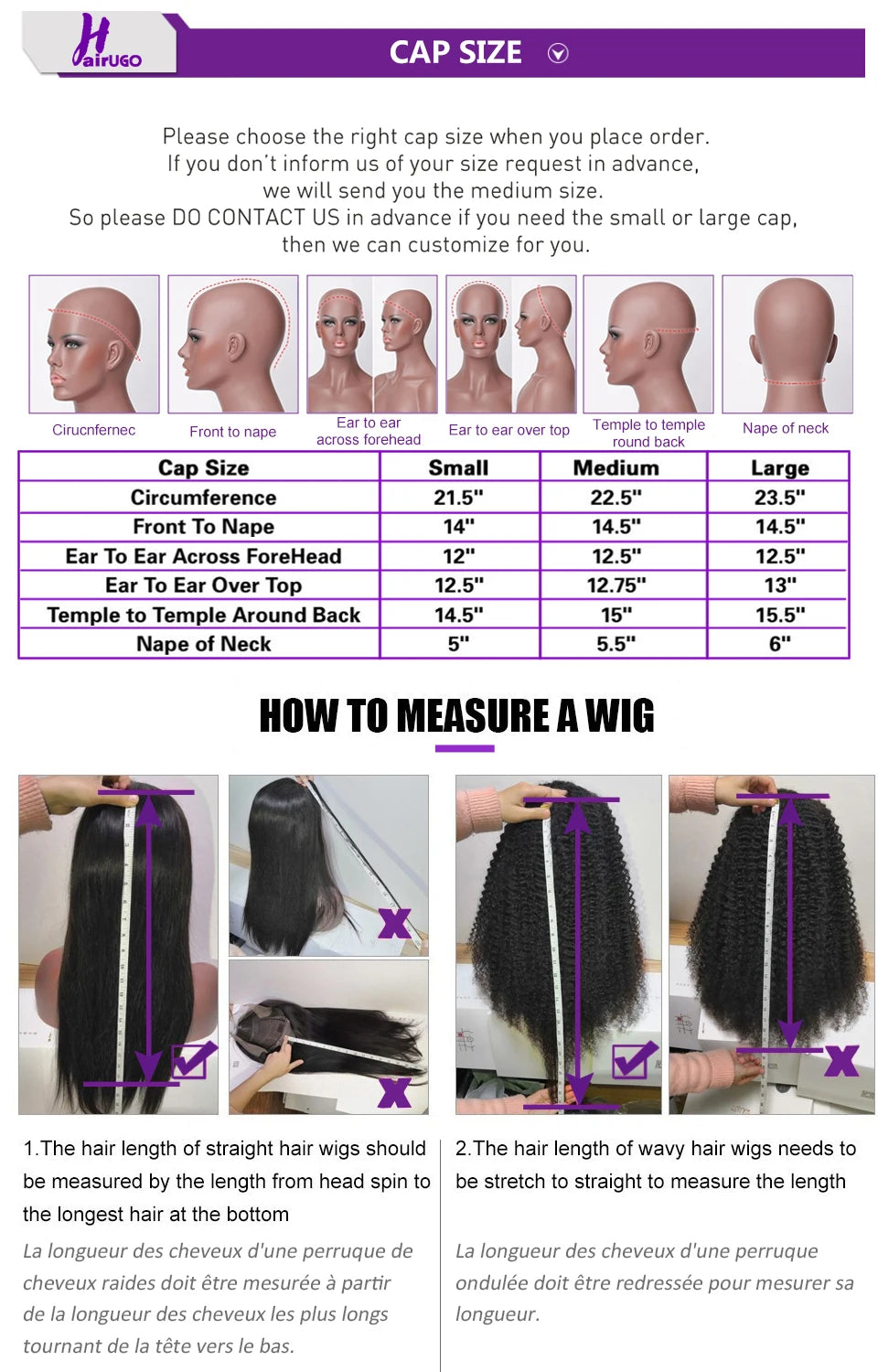 T1B/Orange Deep Wave Lace Closure Wig For Women Ombre Orange Lace Closure Human Hair Wigs With Baby Hair Remy Preplucked HairUGo