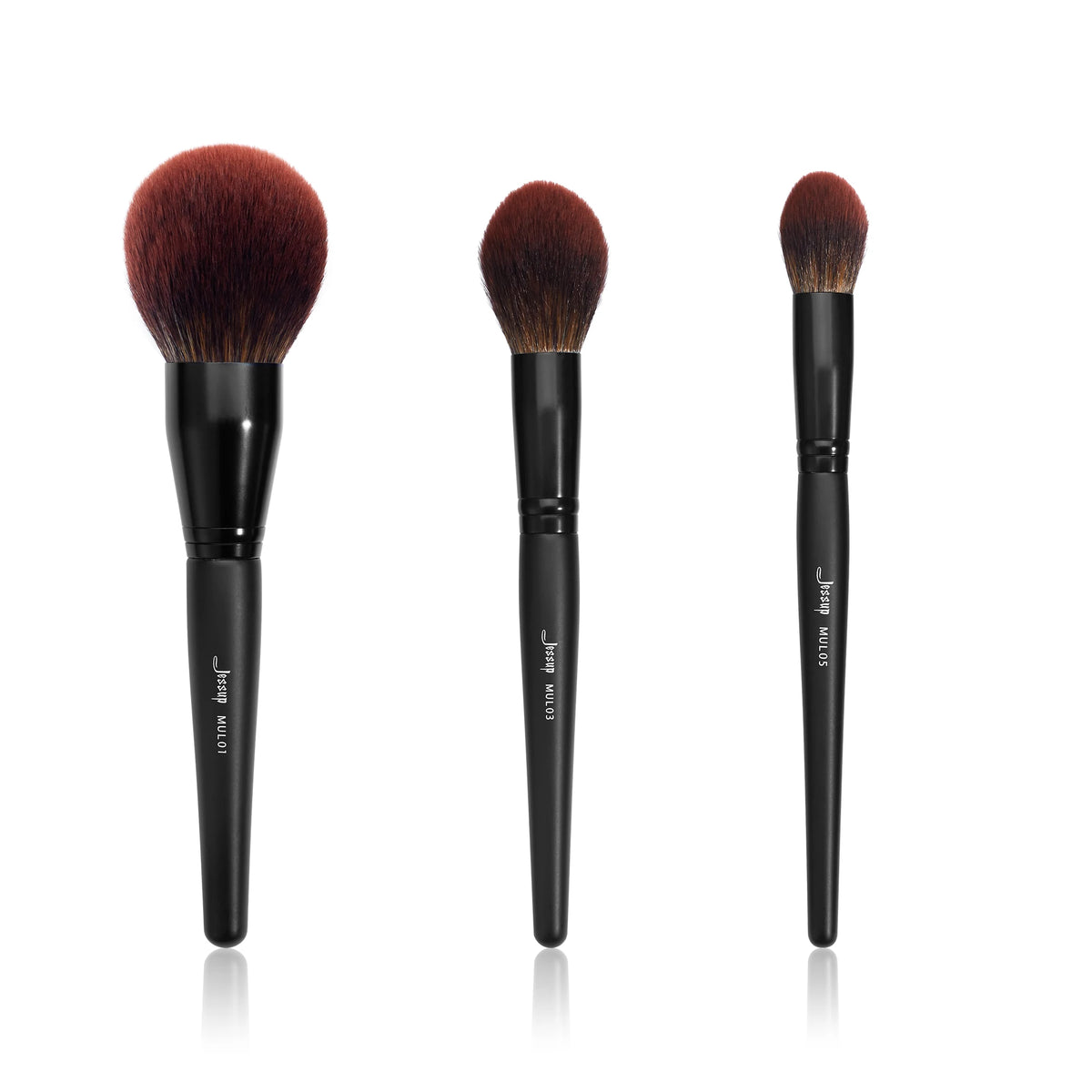 Jessup Makeup Brushes set,3-21pcs Premium Synthetic Big Powder Brush Foundation Concealer Eyeshadow Eyeliner Spoolie Wooden T271