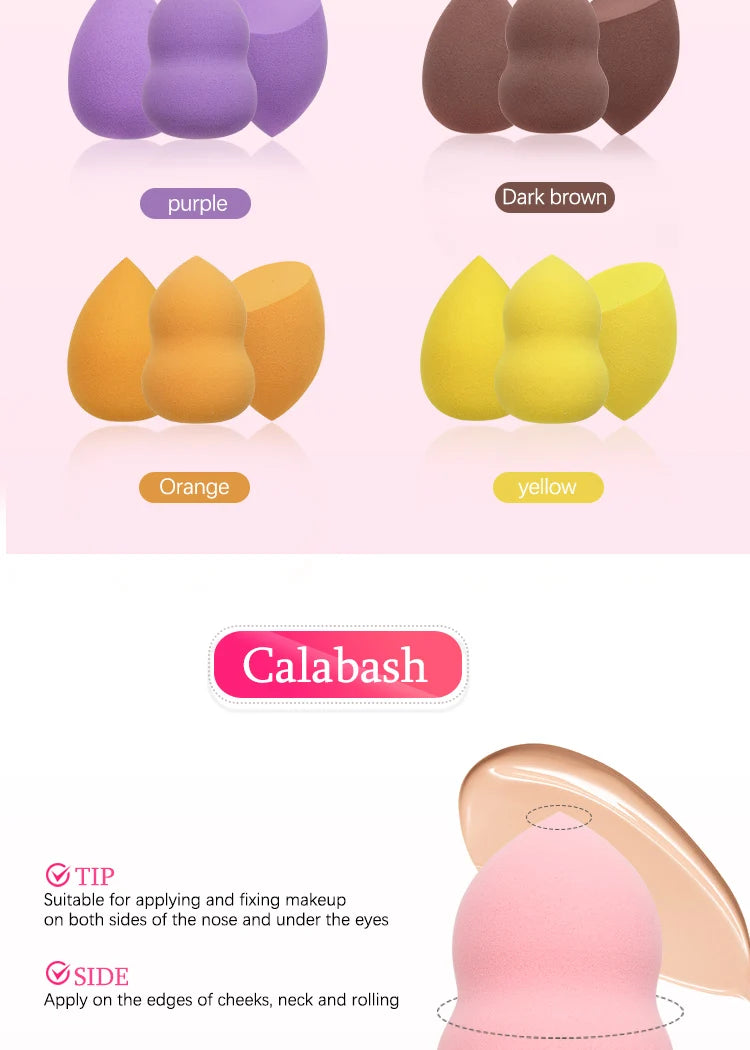 Makeup Foundation Non-latex Sponge Sponge Beauty Egg Dry Water Becomes Bigger Oblique Does Not Eat Powder Puff Make-up Tools