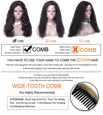Ombre Colored T1B/30 Deep Wave Wigs 13x6 Lace Frontal Human Hair Wigs For Woman Remy Brazilian Natural Hairline 180% Luffywig