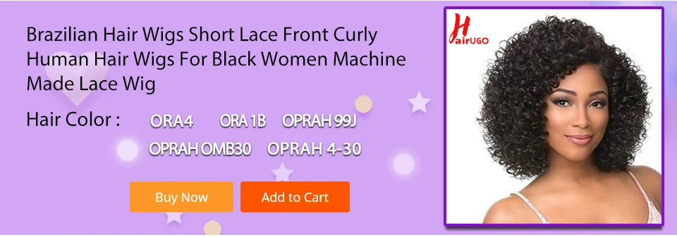 T1B/Orange Deep Wave Lace Closure Wig For Women Ombre Orange Lace Closure Human Hair Wigs With Baby Hair Remy Preplucked HairUGo