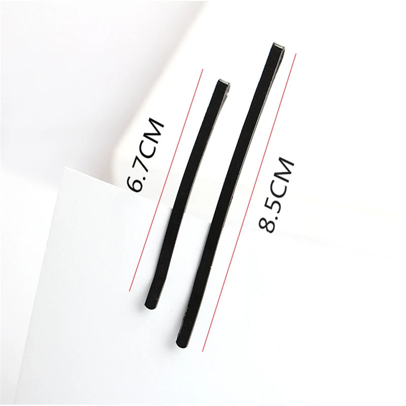 Fashion 24Pcs/Lot Women Hairpins Barrette One Word Hair Clips Black Dripping Hairclips Solid Cute Wedding Girls Hair Accessories
