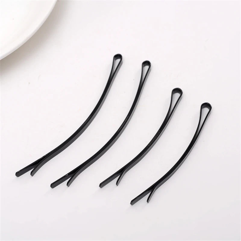 Fashion 24Pcs/Lot Women Hairpins Barrette One Word Hair Clips Black Dripping Hairclips Solid Cute Wedding Girls Hair Accessories