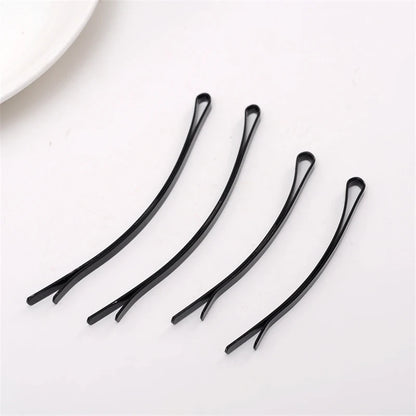 Fashion 24Pcs/Lot Women Hairpins Barrette One Word Hair Clips Black Dripping Hairclips Solid Cute Wedding Girls Hair Accessories