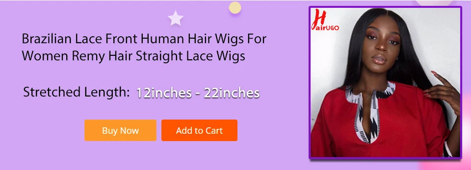 T1B/Orange Deep Wave Lace Closure Wig For Women Ombre Orange Lace Closure Human Hair Wigs With Baby Hair Remy Preplucked HairUGo
