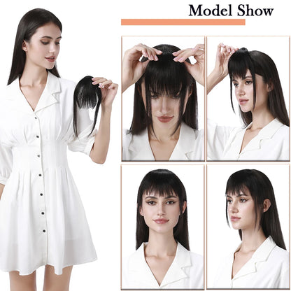 Sego 9g Comics Bangs With Temples 100% Real Human Hair Small Fringe Bangs Swept Natural Look Hair Piece