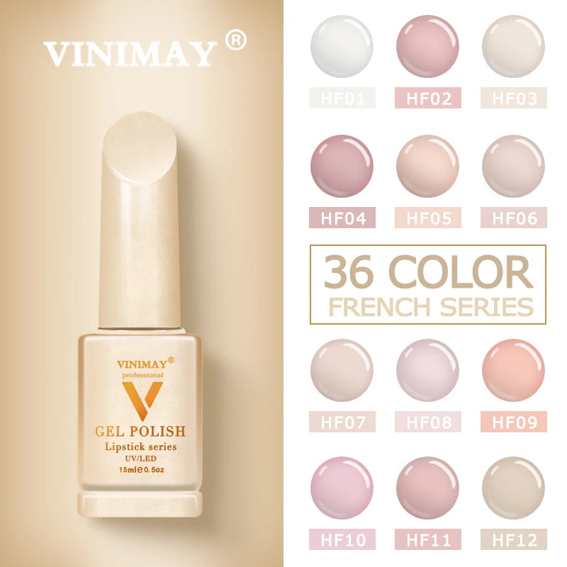 VINIMAY France Gel Nail Polish Vernis Semi Permanant UV Soak Off Gelpolish Nail Art Gel Polish Primer Manicure Nails Gel Lacque