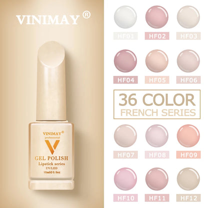 VINIMAY France Gel Nail Polish Vernis Semi Permanant UV Soak Off Gelpolish Nail Art Gel Polish Primer Manicure Nails Gel Lacque