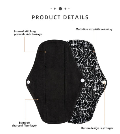 Reusable Menstrual Pads for Monthly Gaskets Women's Panties Washable Sanitary Napkin Female Hygiene Daily Towels Personal Health
