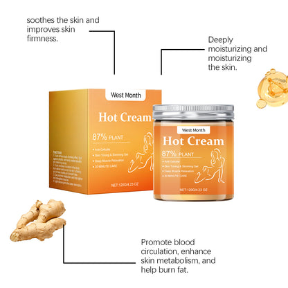 Fat Burner Weight Loss Cream Anti Cellulite Shaping Sculpting Firming Arms Belly Abdomen Thigh Legs Full Body Massager Hot Cream