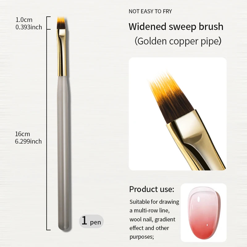 RSNAIL Nail Art Brush Checker Nail Drawing Painting Line Brush Nail Art Tool Acrylic Painting Brushes DIY Design Manicure Tools