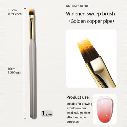 RSNAIL Nail Art Brush Checker Nail Drawing Painting Line Brush Nail Art Tool Acrylic Painting Brushes DIY Design Manicure Tools
