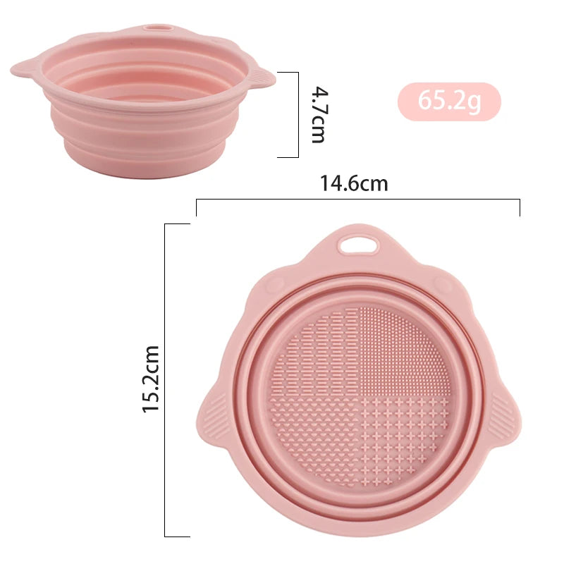 Foldable Scrubbing Silicone Bowl Cosmetic Brush Cleaner Make Up Washing Brush Tool Cleaning Bowl Scrubbe Bowl Beauty Supplies