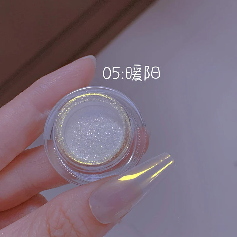 5ML/Jar Silver Metallic Painting Gel Nail Polish Sparkling Glitter Nail Art Gel Varnish Mirror Effect UV Gel Polish Manicure Art