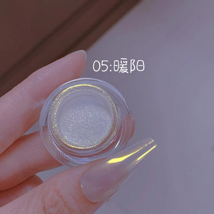 5ML/Jar Silver Metallic Painting Gel Nail Polish Sparkling Glitter Nail Art Gel Varnish Mirror Effect UV Gel Polish Manicure Art