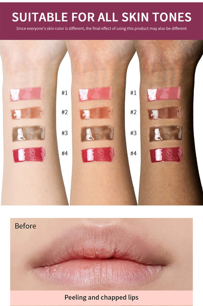 Christmas Gift Hydrating Lip Gloss Glitter Plumping Lipgloss High Shine Glass Finish Nude Colors Shiny Jelly Liquid Lipstick