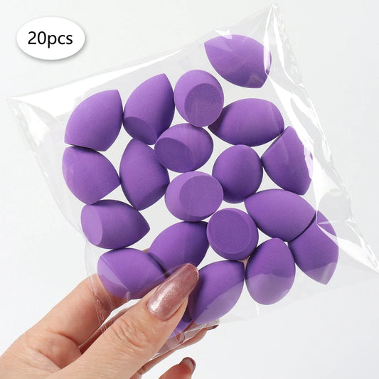 20pcs Mini Finger Puff Beauty Cosmetic Foundation Cosmetic Sponge Makeup Blender Suitable for Cream & Powder Concealer