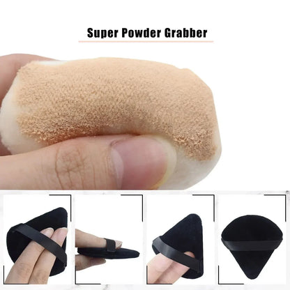 2/5/10/20Pcs Triangle Velvet Powder Puff Mini Face Makeup Sponge Washable Lightweight Cosmetics