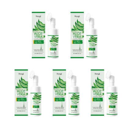 Aloe Cleansing Foam Gently Cleanses The Face Deeply Hydrates Pores Controls Oil Moisturizes And Is Comfortable Without Tightness