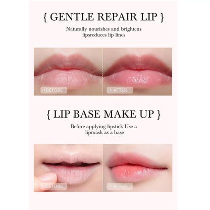 HANDAIYAN 2in1 Lip Scrub Balm Exfoliator Moisturizer Repair Mask Sugar Care Double Effected Hydrating Treatment
