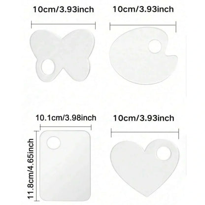 Clear Acrylic Makeup Mixing Palette Portable Multifunction Cosmetic Foundation Art Blending Palette for Eyeshadow Lipstick Nail
