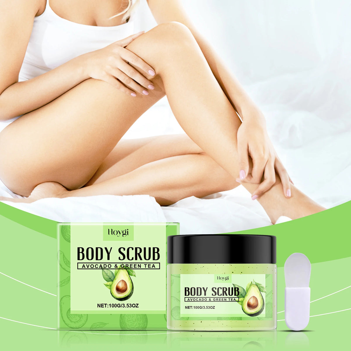 Matcha Body Scrub Gentle Exfoliating Cleansing Pores Effectively Removes Dirt Smooth Skin Nourishing Skin Scrub Nourishing Care