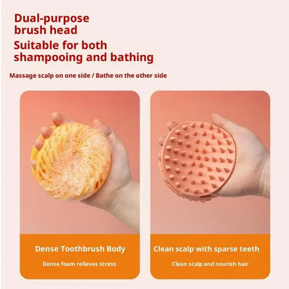Soft Silicone Body Scrubber Scalp Exfoliating Non-irritating Body Wash Massager Bath Shower Skin Care Tool