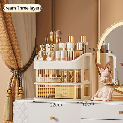 Large Capacity Cosmetic Storage Box Transparent Drawer Jewelry Makeup Storage Box Multi-layer Multi-functional Desktop Organizer