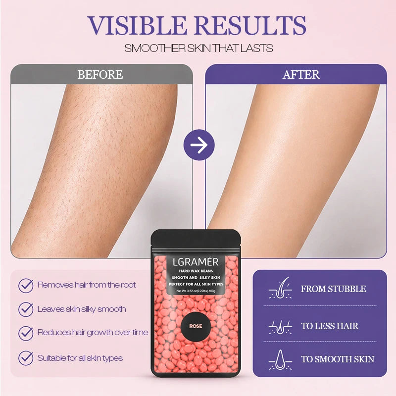 100g/200g/400g Multi Scent Hard Wax Beans Gentle Painless Hair Removal No Irritation Depilatory Hot Film Wax For Full Body