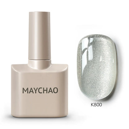 MAYCHAO Cherry Red Gel Nail Polish 12ml Glossy Semi Permanent Soak Off UV LED Frosted Gel Nails Base Painting Varnish