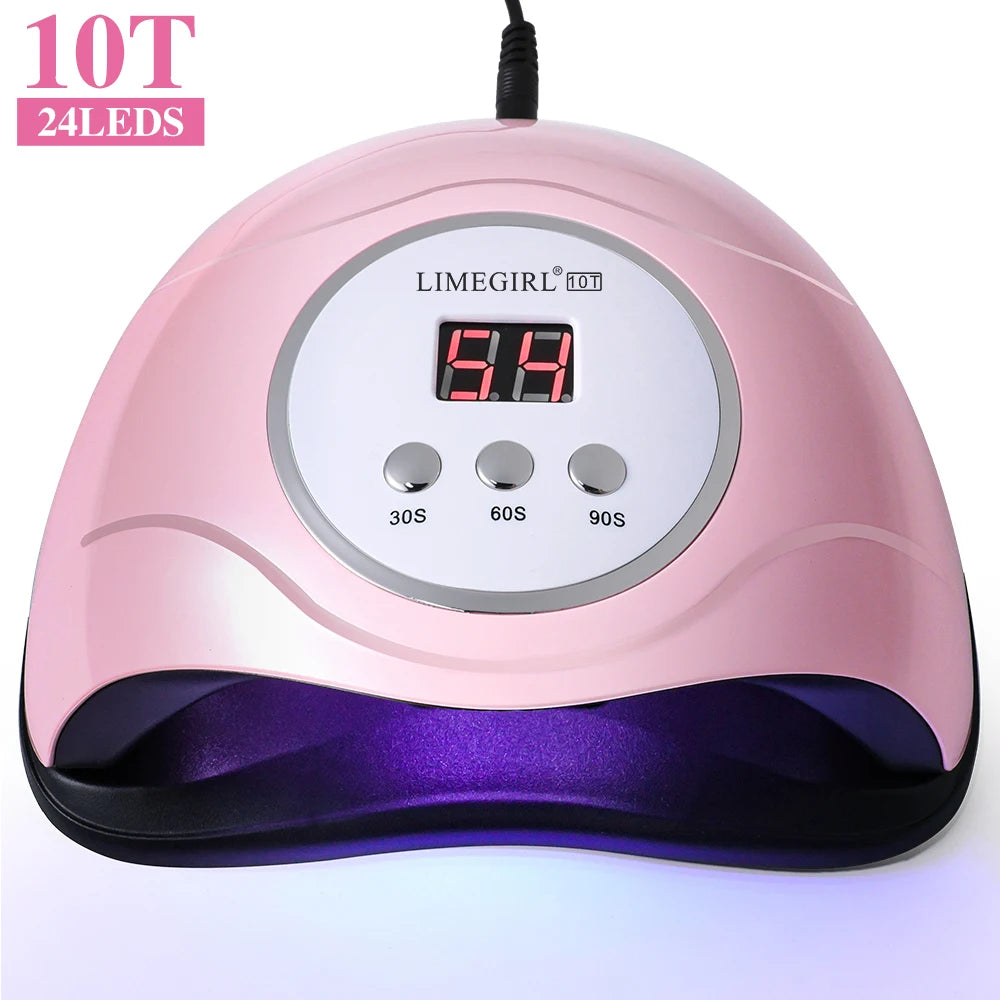 LIMEGIRL 24LED UV Lamp for Nails Gel Polish Varnish Drying With LED Display And Motion Sensing Professional Manicure UV Lamp for Acrylic Resin Dryer Home Use Tool