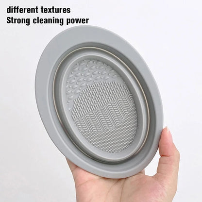 Silicone Makeup Brush Cleaner Bowl Foldable Cleaning Mat Cosmetic Foundation Eyeshadow Powder Brushes Cleaner Tools For Makeup