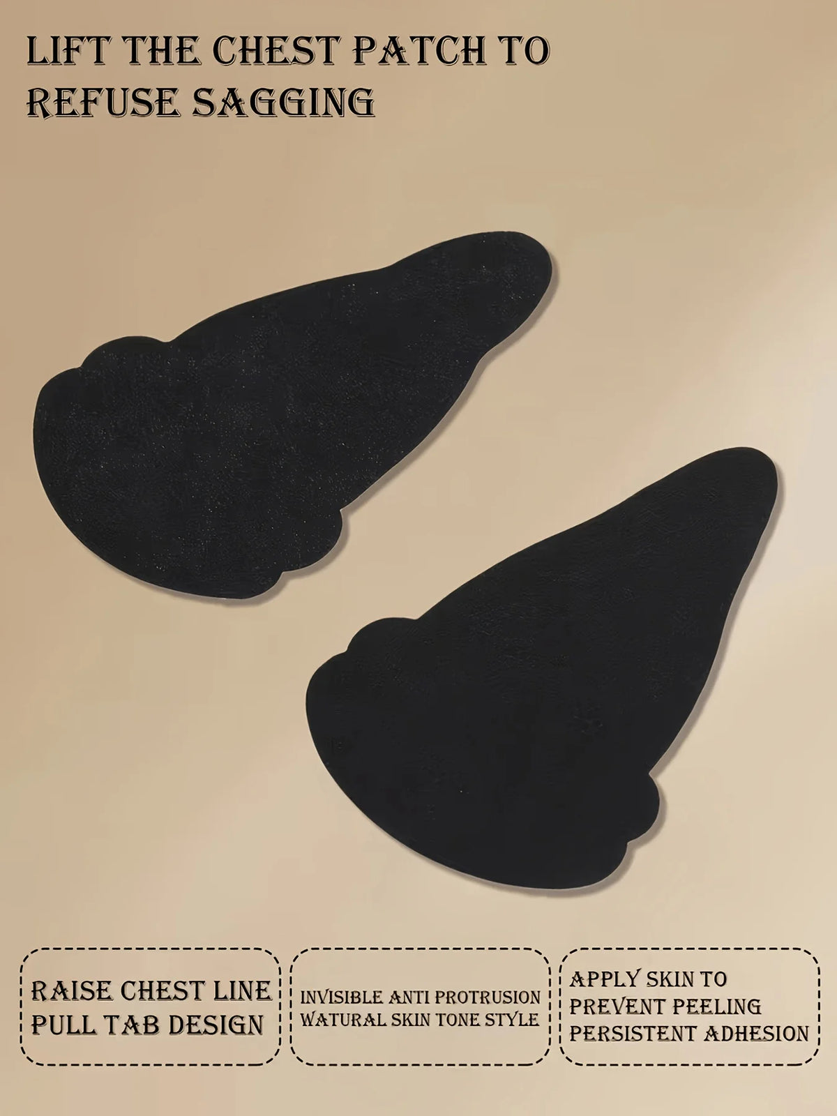 10-Pack Invisible Breast Petals, Skin-Friendly and Breathable Lift-Up Stickers, Ultra-Strong Adhesive Chest Support Pads