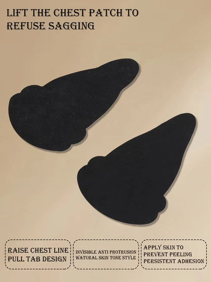 10-Pack Invisible Breast Petals, Skin-Friendly and Breathable Lift-Up Stickers, Ultra-Strong Adhesive Chest Support Pads