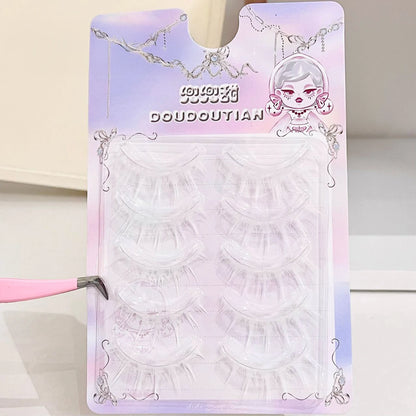 White lashes full strips Natural manga False Eyelashes DIY Wispy Strip lash For Women Halloween Christmas Party makeups