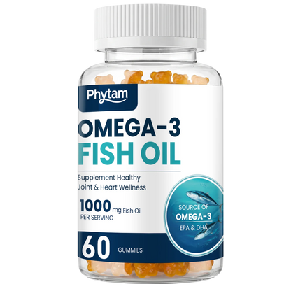 Omega 3 Fish Oil Gummies Support Brain & Nervous System Health, Cardiovascular & Skin Health, Antioxidant & Anti-Inflammation
